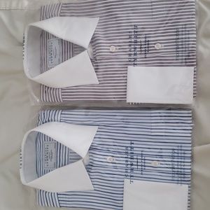 Two Charles Tyrwhitt striped cotton shirts